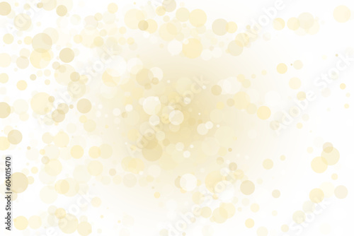 Light pattern with bokeh. Light yellow, Golden bokeh background. Scalable vector illustration. Pattern with circles of different scale and transparency with overlap for banners, web pages, ads