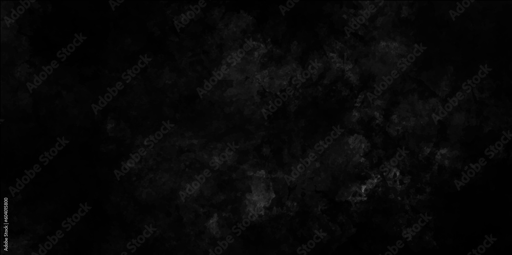 Blank black texture surface background, dark corners. black chalk text draw graphic. Empty surreal room wall blackboard. Stone black texture background. Dark cement, concrete grunge. Tile gray, Marble
