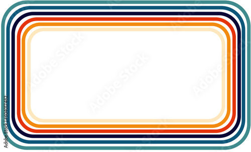 vintage color frame for text or photo, red green blue orange and beige border line design for photo frame, text frame or abstract background