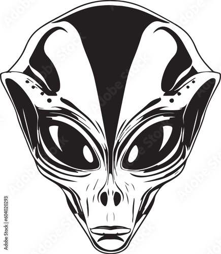 Alien head vector illustration, SVG