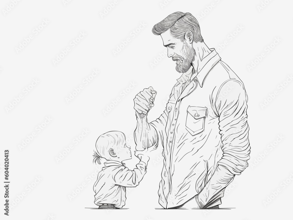 Father with Daughter icon vector Father with Daughter icon vector