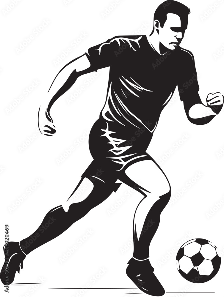 Football  silhouette vector illustration, SVG