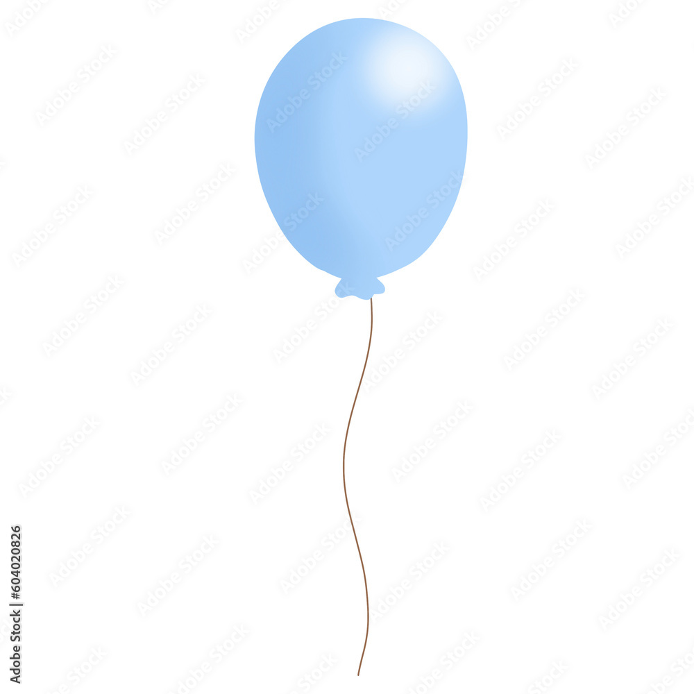 Cute blue balloon for decorate happy moment and party Cute blue balloon for decorate happy moment and party