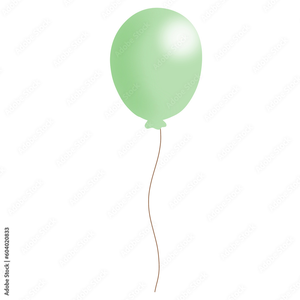 Cute green balloon for decorate happy moment and party