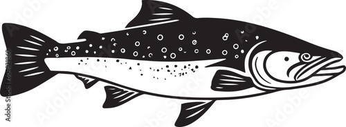 Trout fish, Fish icon vector illustration, SVG