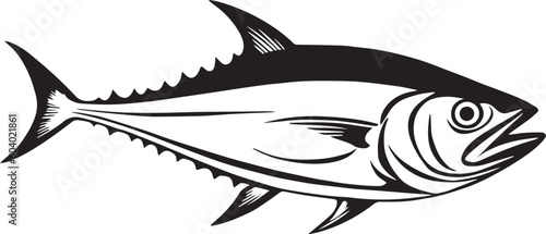 Tuna fish icon vector Illustration, SVG