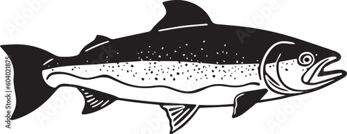 Trout fish, Fish icon vector illustration, SVG
