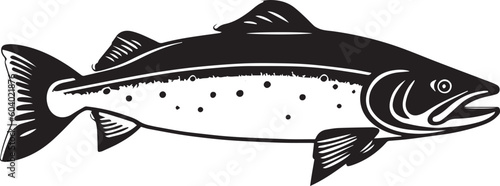 Trout fish, Fish icon vector illustration, SVG