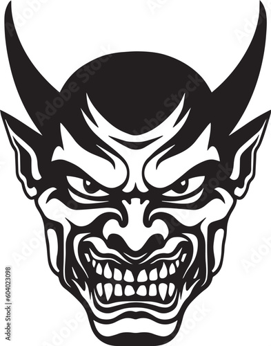 Devil mask vector illustration, SVG