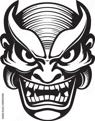 Japanese mask vector illustration, SVG