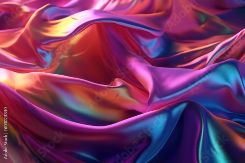 abstract digital background with close-up view of a multicolored silk surface, ai tools generated image