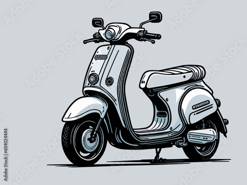 scooter isolated on white