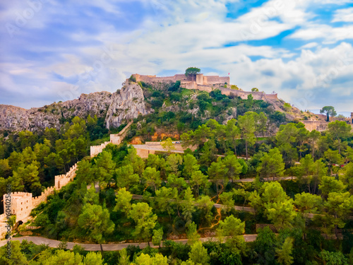 Xativa Castle aerial panoramic view  Spaint