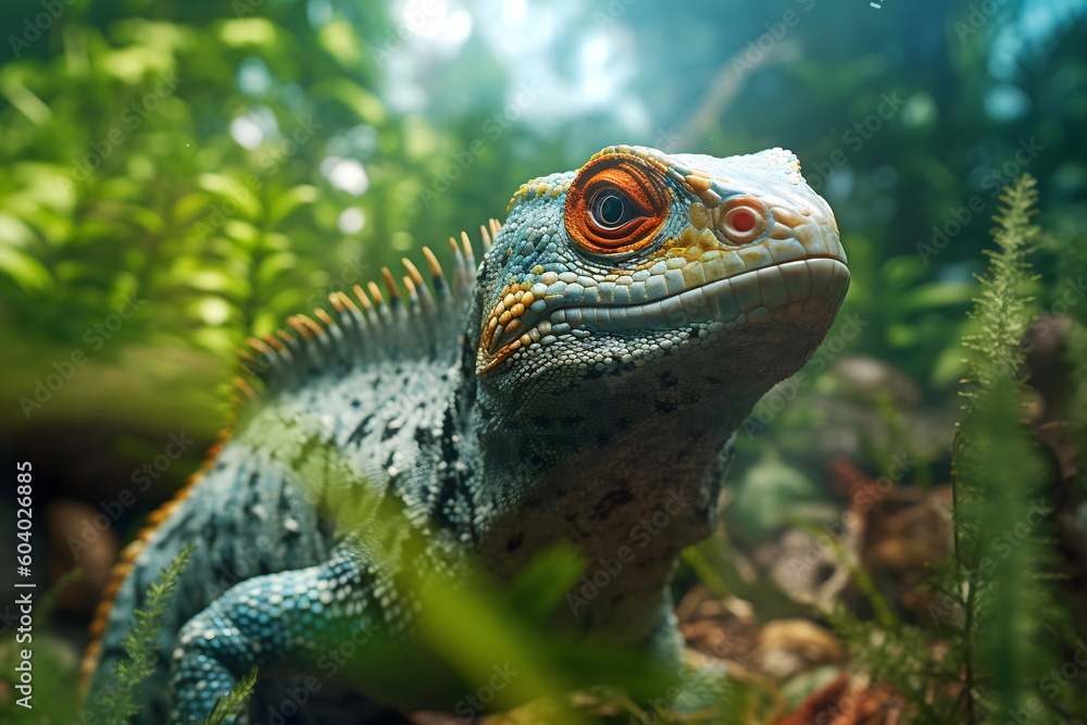 Fototapeta premium close up exotic animal in natural habitat