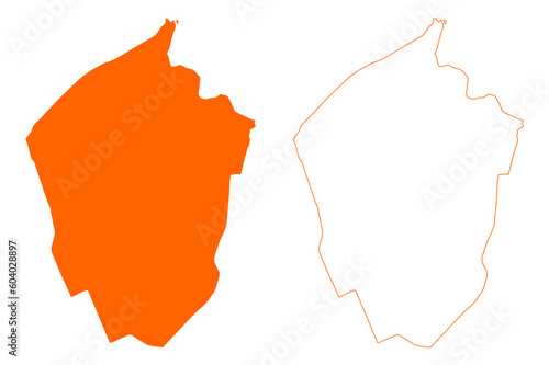 Soest municipality (Kingdom of the Netherlands, Holland, Utrecht province) map vector illustration, scribble sketch map