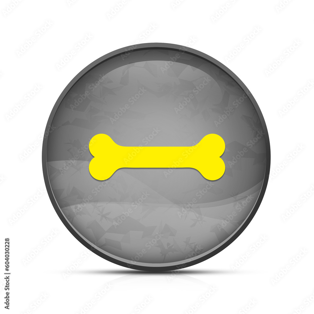 Bone icon on classy splash black round button illustration Bone icon on classy splash black round button illustration