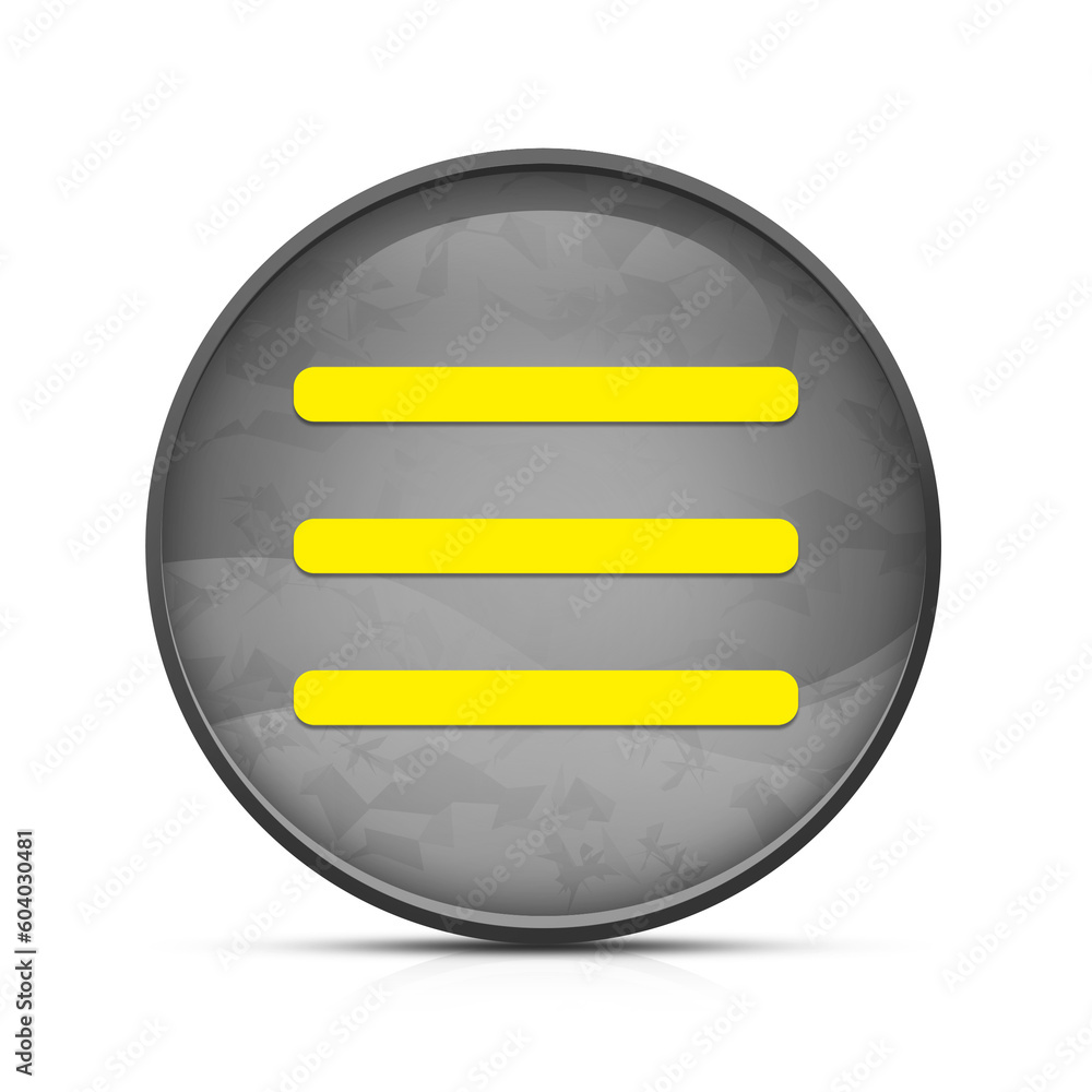 Obraz na plátně Hamburger menu bar Help icon on classy splash black round button illustration
