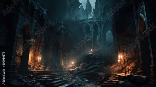 Forgotten realms with atmospheric lighting that sets the mood and enhances the sense of exploration