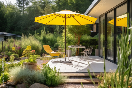 Parasol in Garden