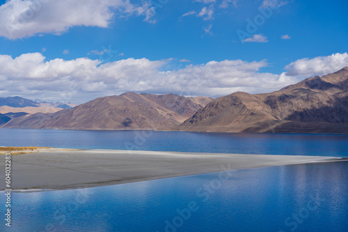 Beautiful Pangong Tso. Largest Salt Lake in the Himalayas. Spread over India and China. © Nhan