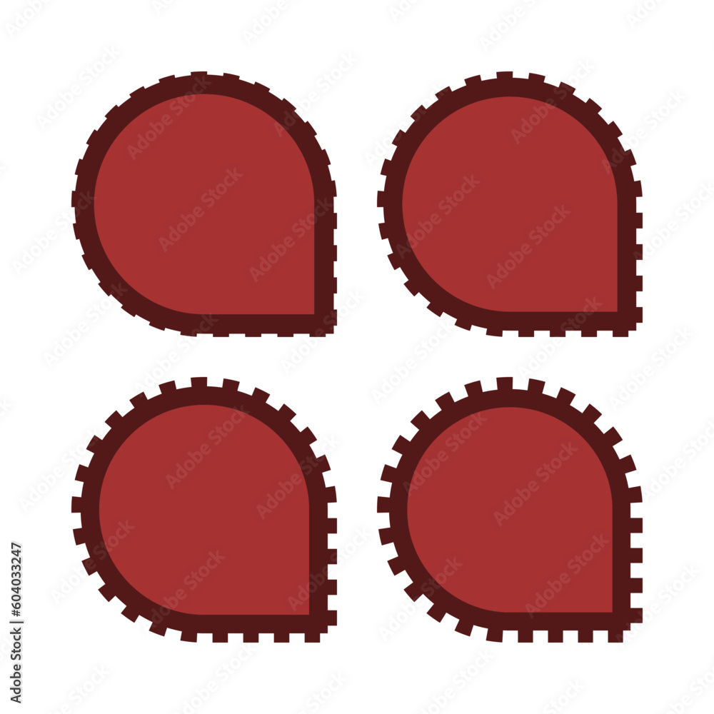 Notch Edge Red One Corner Circles Notch Edge Red One Corner Circles