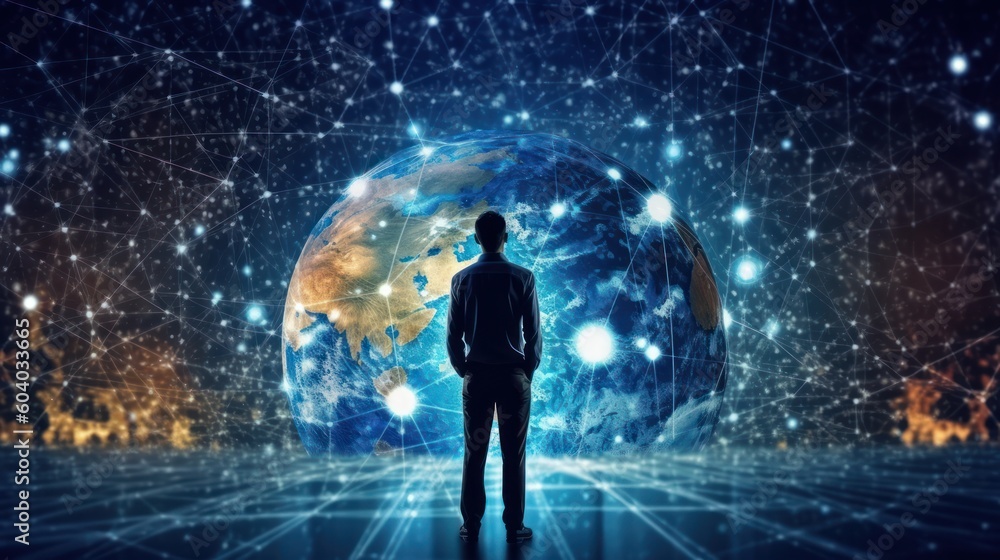 Fototapeta premium Technology and innovation are being used to overcome the challenges of this new world