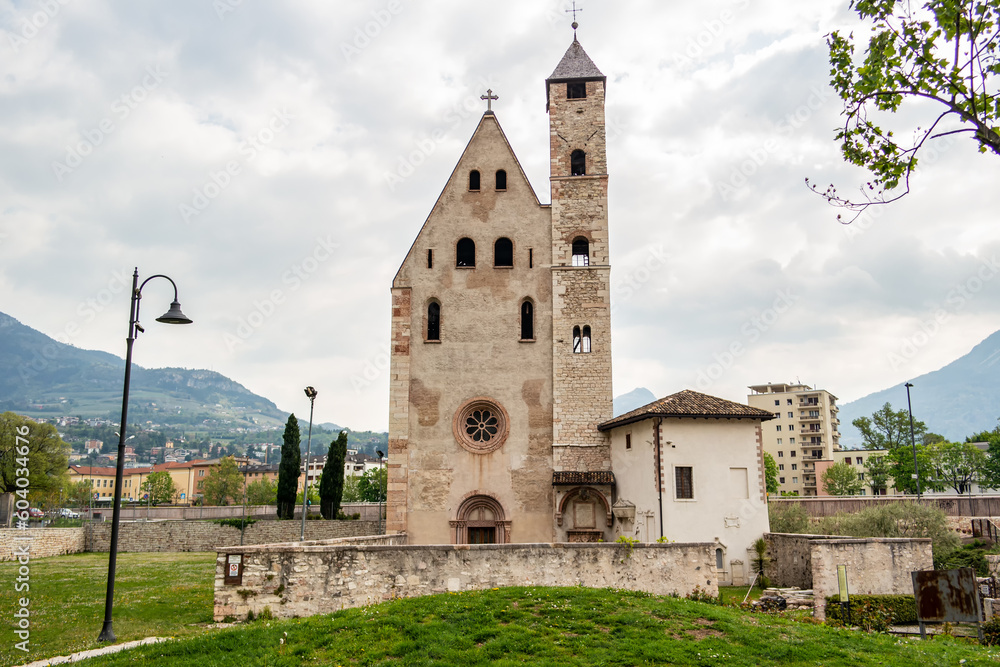 View of the church of Sant'Apollinare in Trento, Trentino Alto Adige, Italy