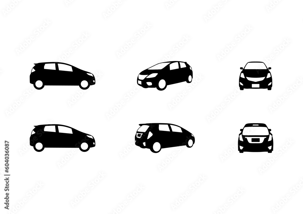 Fototapeta premium Car icon set isolated on the background. Ready to apply to your design. Vector illustration.