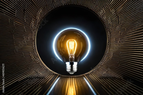 light bulb on dark background