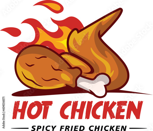 Chicken logo illustration with premium quality stock vector