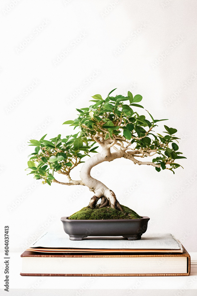 Bonsai Bliss: Beginner's Handbook with Captivating White Background Photograph of Ficus Bonsai Bonsai Bliss: Beginner's Handbook with Captivating White Background Photograph of Ficus Bonsai