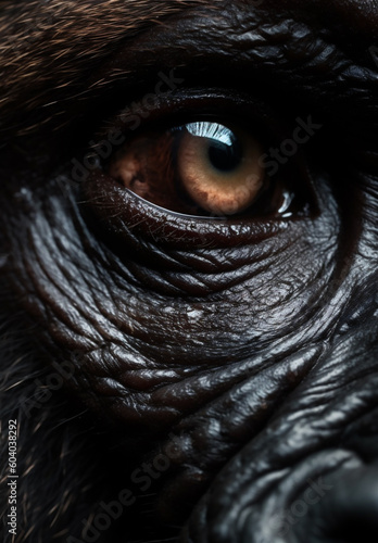 Closeup chimpanzee eye © lichaoshu