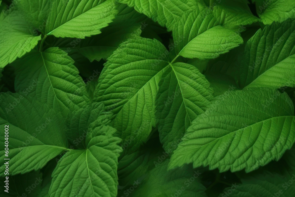 Green leaves. Natural green background. AI generative. Green leaves. Natural green background. AI generative.