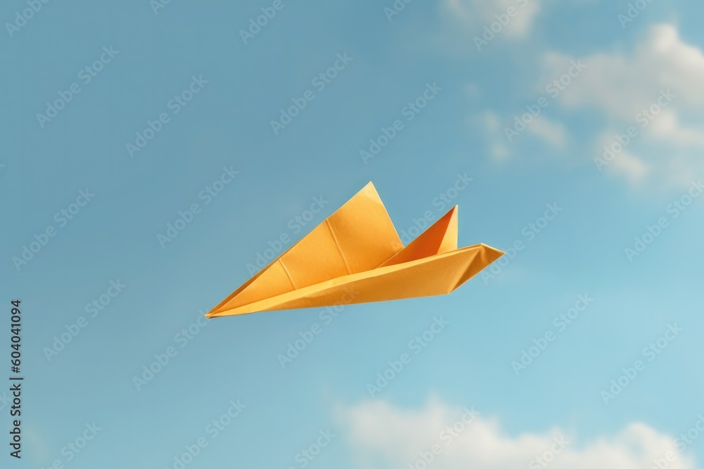 Flight of the Paper Plane: Breathtaking Shot of a Flying Paper Aircraft in Motion