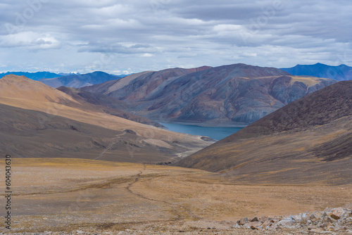 Mirpal Tso - Lake Ladakh  an isolated  unexplored freshwater lake surrounded by white sand and mountains