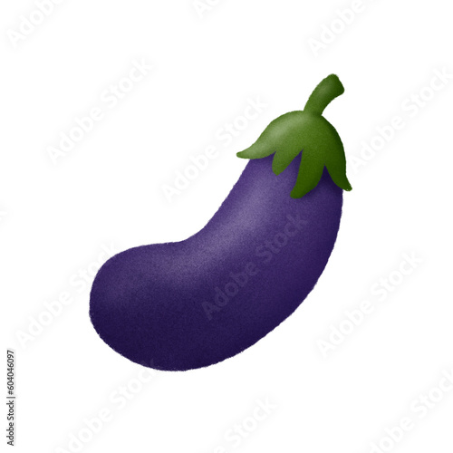 purple eggplant, transparent background