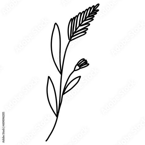 Line art floral 