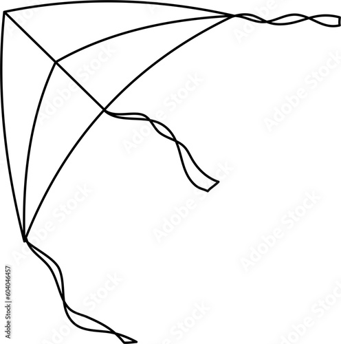 Kite Outline Illustration
