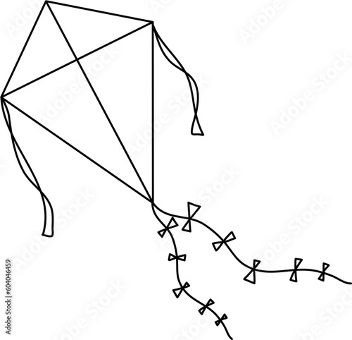 Kite Outline Illustration