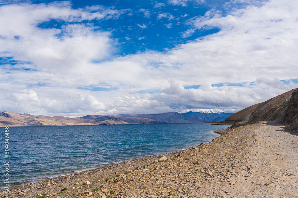 Tso Moriri: Lake in the Mountain. Moriri is the lake with the highest elevation and is also known as the Lake of the Mountains at Ladakh, India