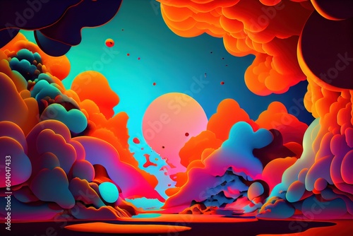 psychedelic colorful abstract background