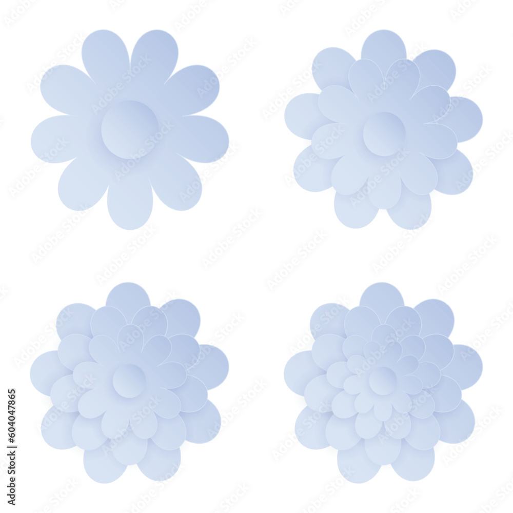 Flower, Element of floral paper cut. Paper cut of flower shape. Icon of valentine day, gift, ornament, love and spring symbol. Illustration of floral. Flower, Element of floral paper cut. Paper cut of flower shape. Icon of valentine day, gift, ornament, love and spring symbol. Illustration of floral.