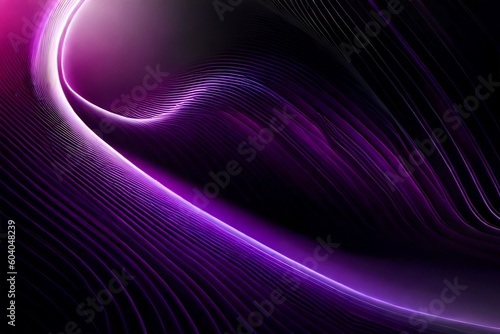 Blue illuminated corrugated shapes. Geometric abstract background. Abstract purple background