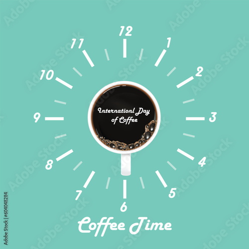 drink coffee all the time , vector coffee