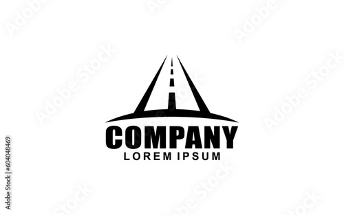 Asphalt pavement service logo template with badge style