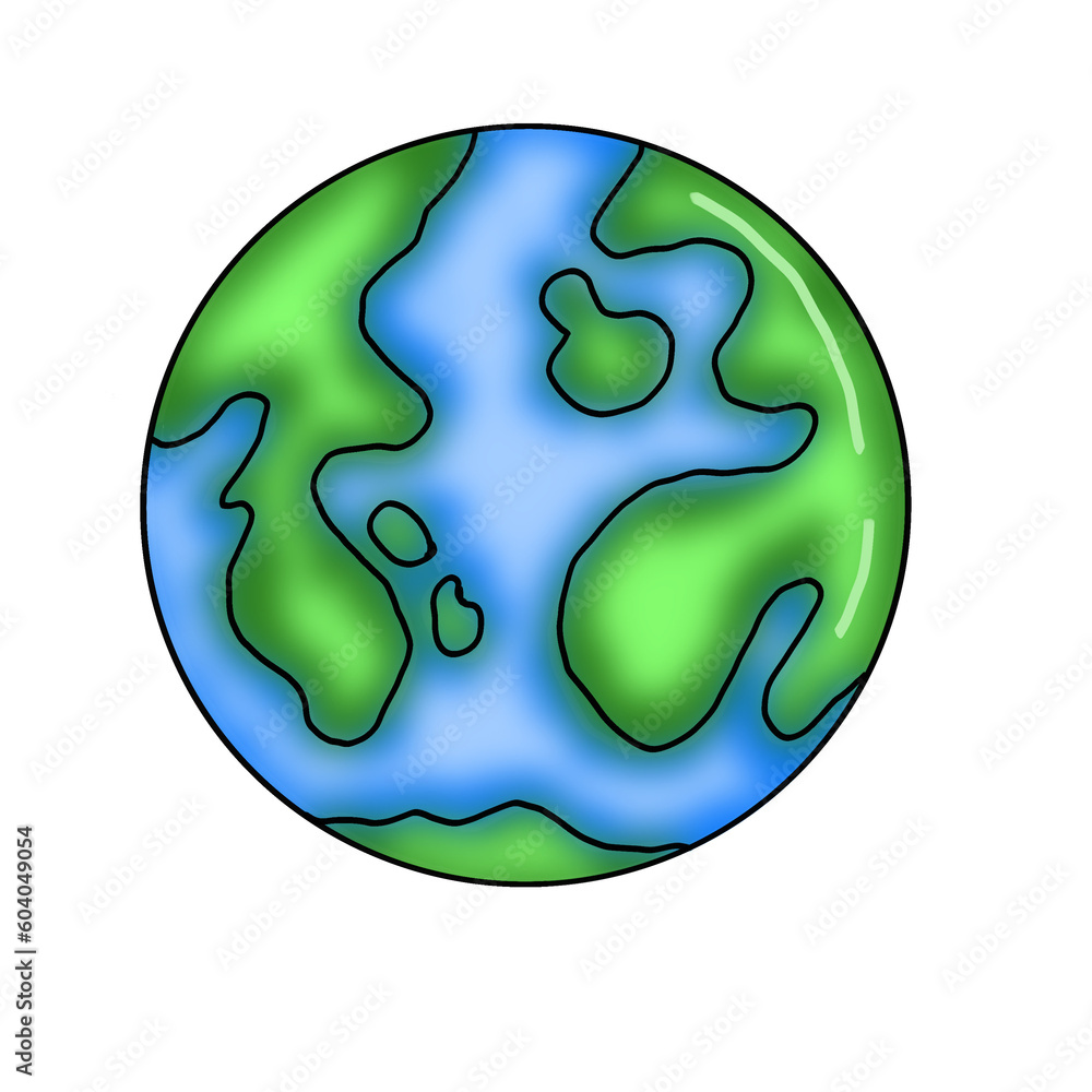 Obraz premium green earth globe