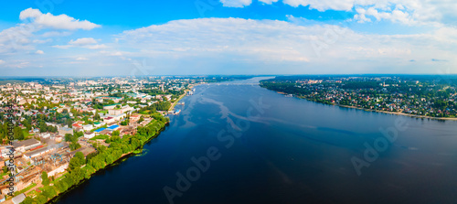 Kostroma city, Volga river aerial view © saiko3p