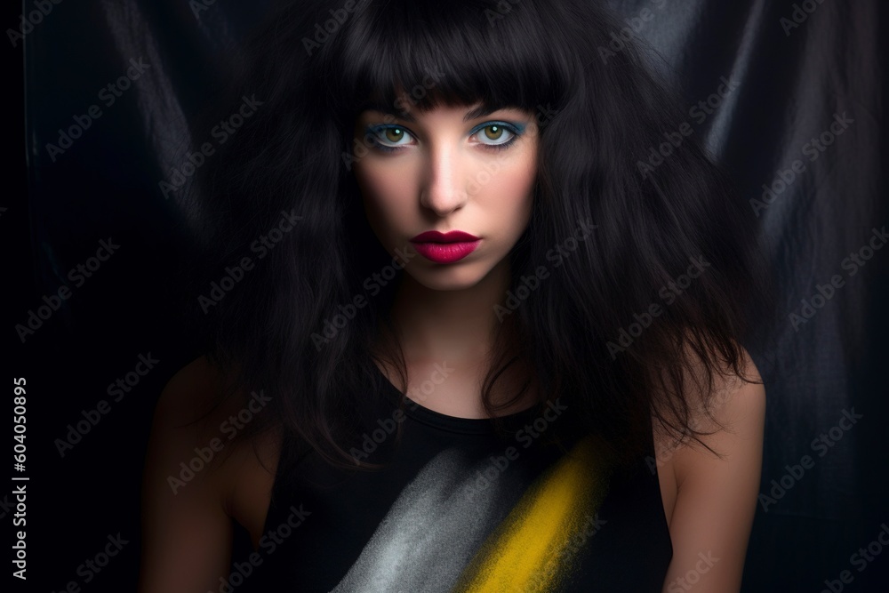 Portrait of a young woman with intense look and captivating character. Ai generated. Portrait of a young woman with intense look and captivating character. Ai generated.