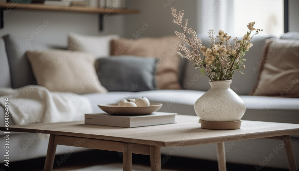 Comfortable modern bedroom design with elegant decoration generated by AI Comfortable modern bedroom design with elegant decoration generated by AI