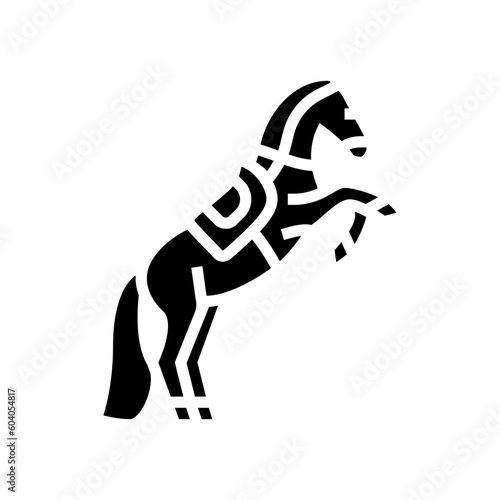 circus horse carnival vintage show glyph icon vector. circus horse carnival vintage show sign. isolated symbol illustration